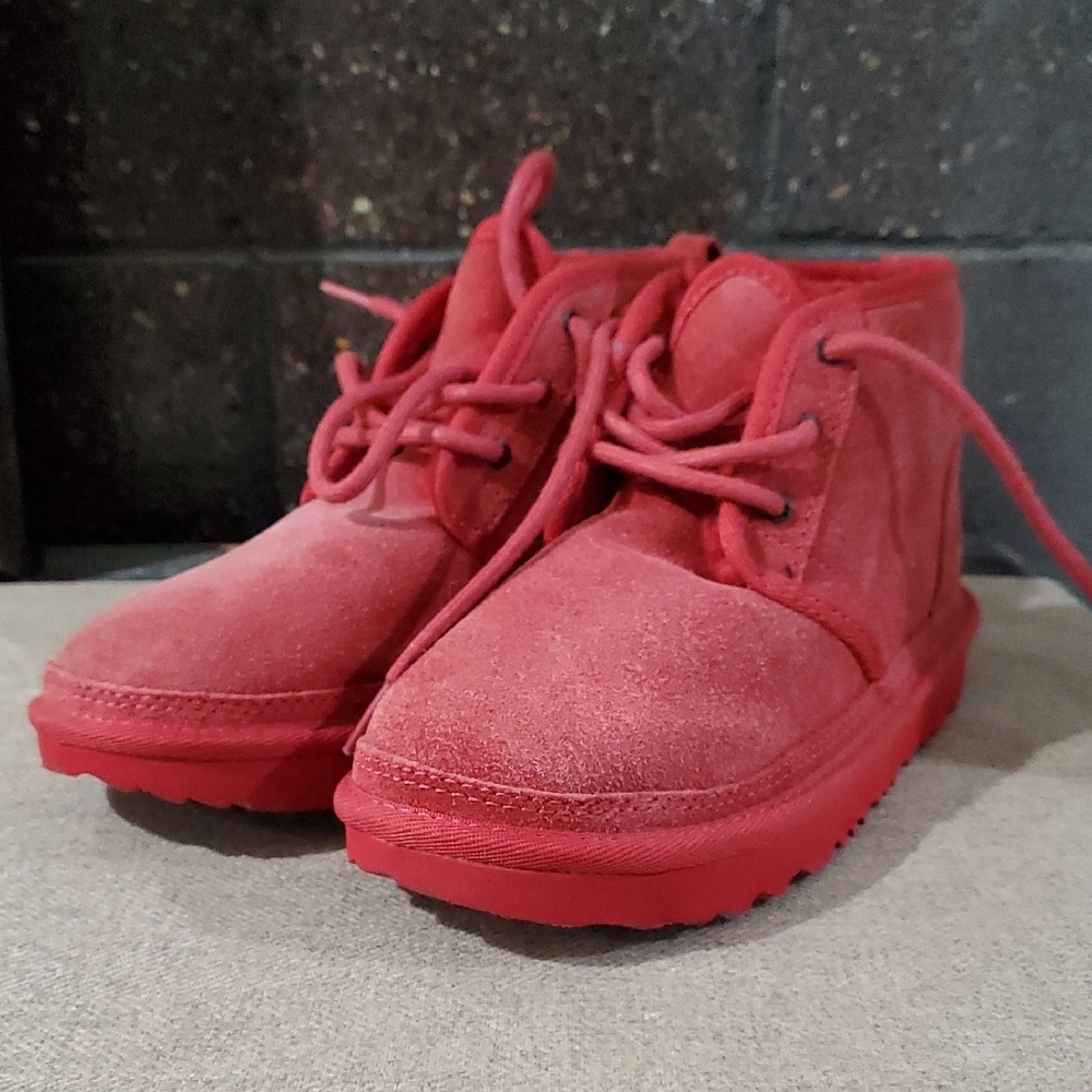UGG Kids Red Suede Boots